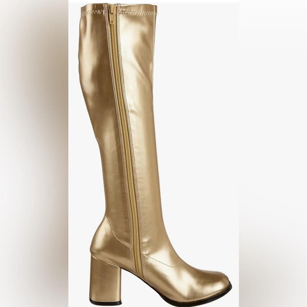 Rarely Worn!! Fun TASMA gold GO GO Boots!! Women’s size 7!